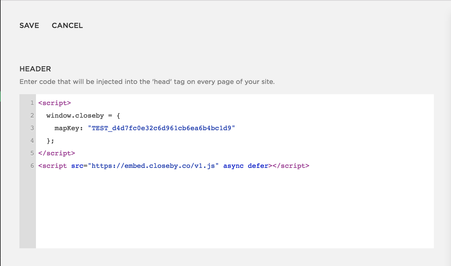 Squarespace installation instructions – Closeby