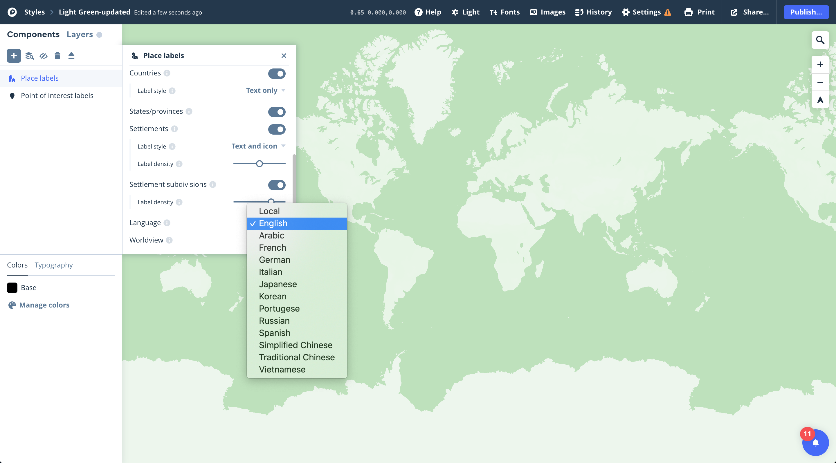 Can I change the language of my map? – Closeby